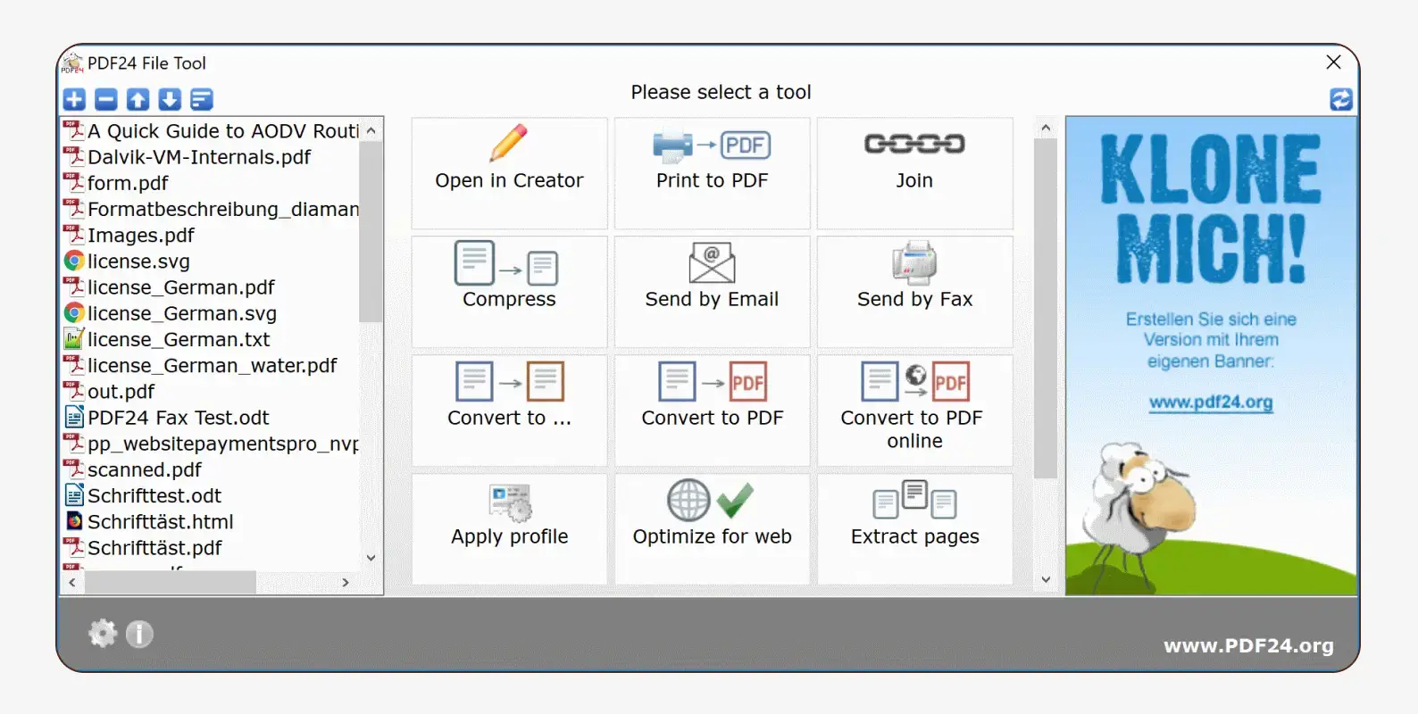 pdf24 creator edit pdf