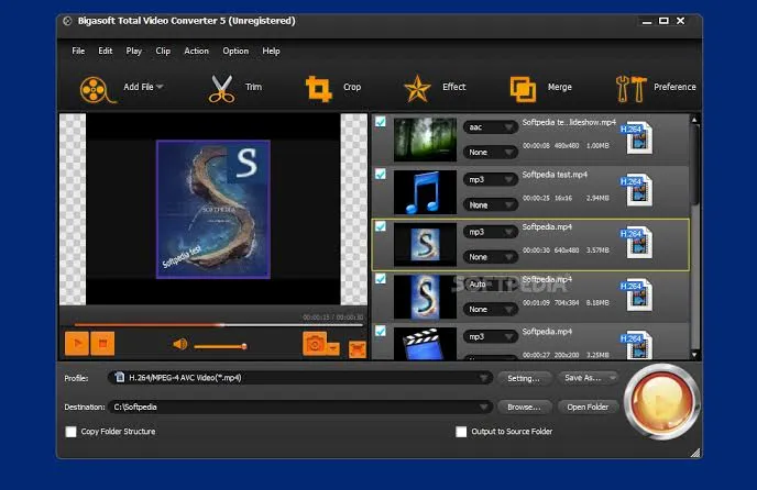Bigasoft Total Video Converter 6.6.2.9498 Crack กับ Serial Key ดาวน์โหลด