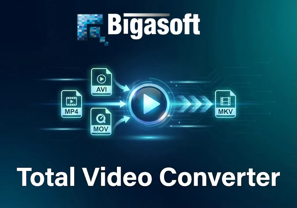 Bigasoft Total Video Converter 6.6.2.9498 Crack กับ Serial Key ดาวน์โหลด