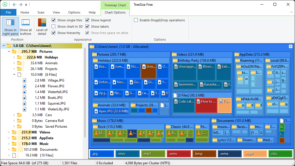 TreeSize Professional 9.6.2.2158 ดาวน์โหลด For Windows 10